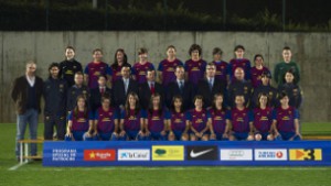 La plantilla del primer equip del Barça femení de futbol. (Foto: fcbarcelona.cat)